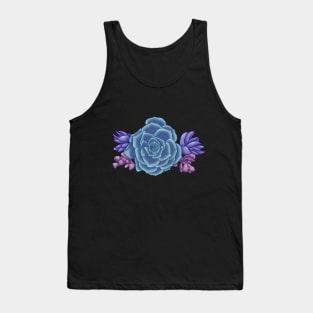 Blue Succulent Arrangement Tank Top